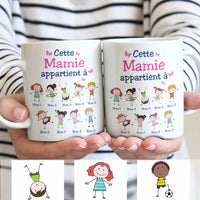 Personalized Papy Mamie French Grandma Grandpa Belongs Mug SB174 81O34 thumb 1