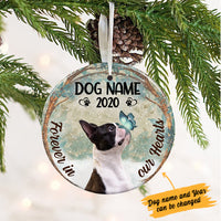 Personalized Forever In Our Hearts Boston Terrier Dog Memorial  Ornament OB271 73O36 thumb 1