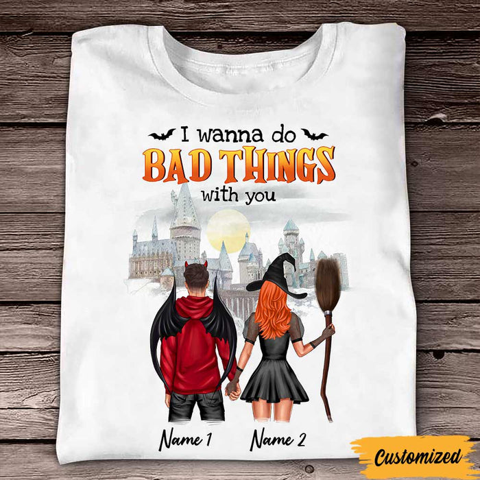 Personalized Fall Halloween Couple T Shirt SB303 24O57 1