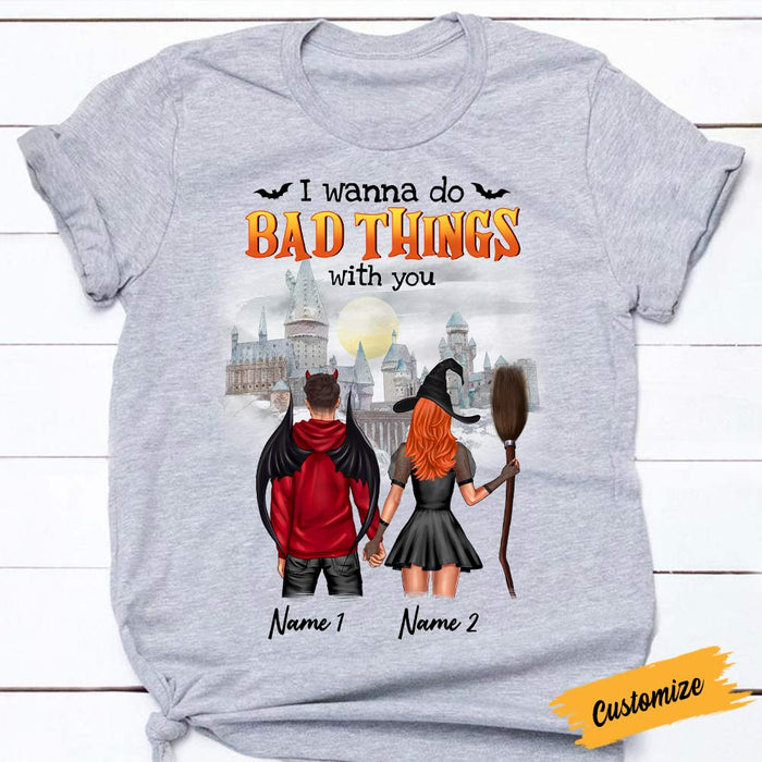 Personalized Fall Halloween Couple T Shirt SB303 24O57 1