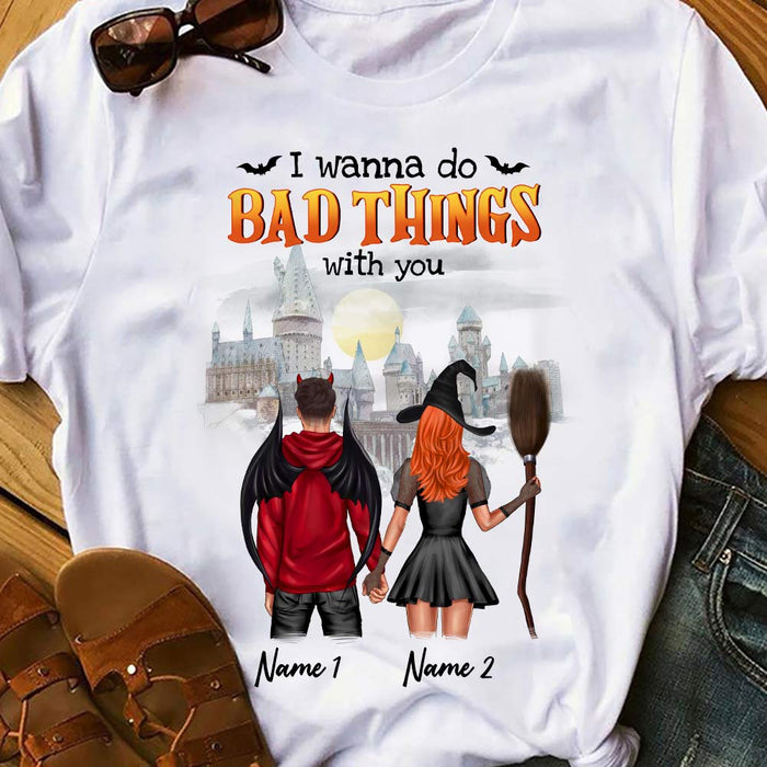 Personalized Fall Halloween Couple T Shirt SB303 24O57 1