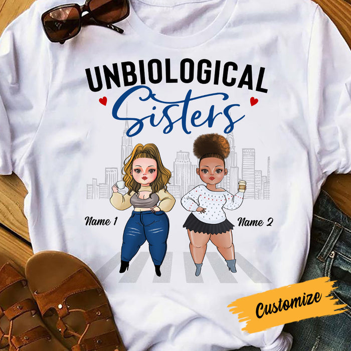 Personalized Friends Unbiological Sisters T Shirt SB301 87O53 1