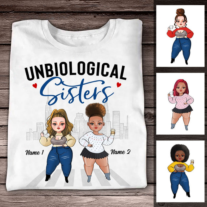 Personalized Friends Unbiological Sisters T Shirt SB301 87O53 1