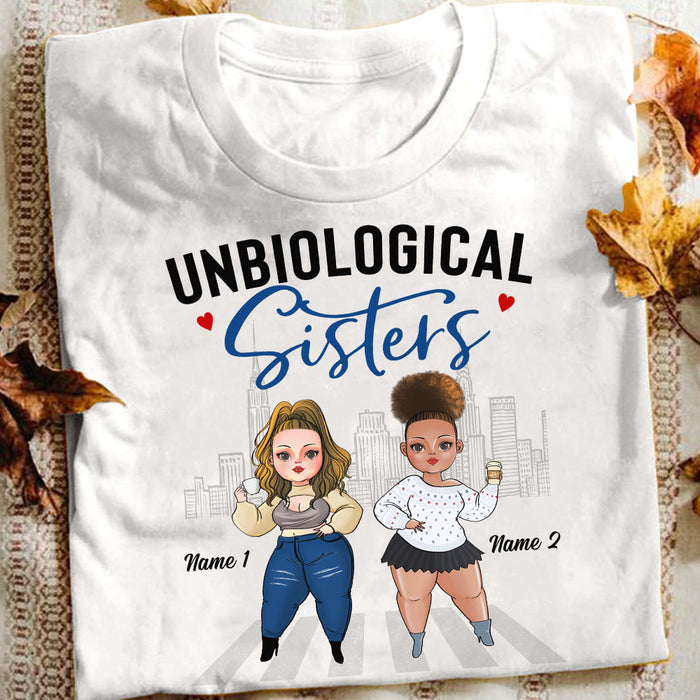 Personalized Friends Unbiological Sisters T Shirt SB301 87O53 1