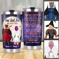 Personalized Halloween Couple Steel Tumbler SB301 24O34 thumb 1
