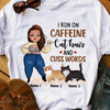 Personalized Cat Mom Coffee T Shirt SB301 95O47 thumb 1