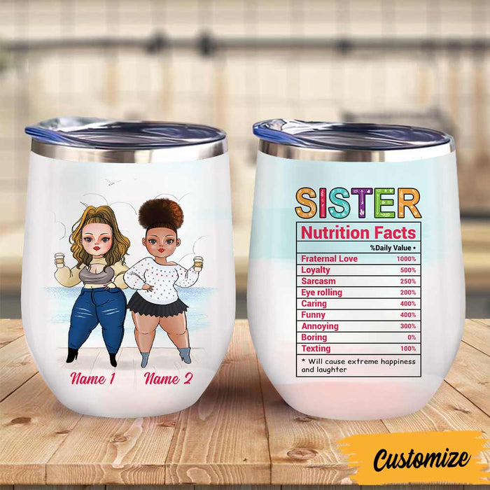 Personalized Sisters Friends Wine Tumbler SB302 24O57 1