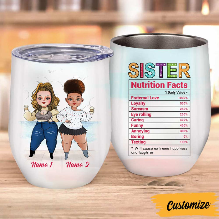 Personalized Sisters Friends Wine Tumbler SB302 24O57 1