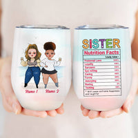 Personalized Sisters Friends Wine Tumbler SB302 24O57 thumb 1