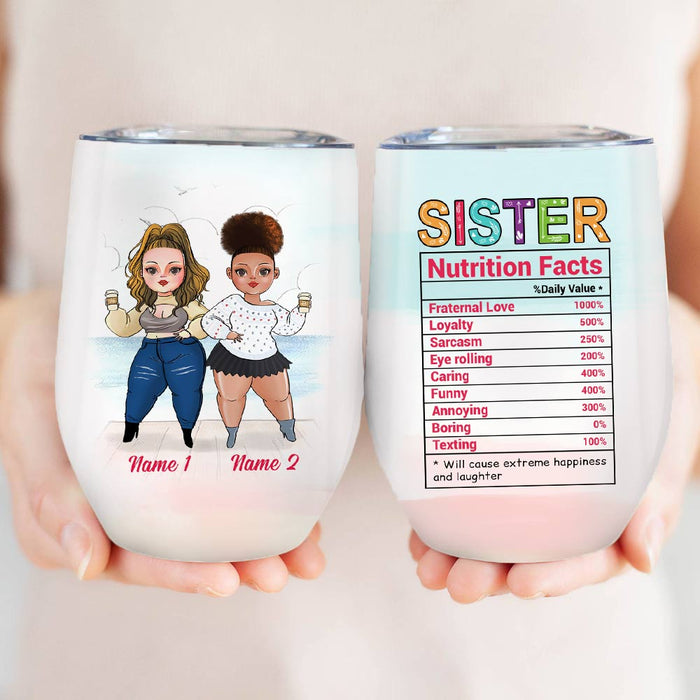 Personalized Sisters Friends Wine Tumbler SB302 24O57 1