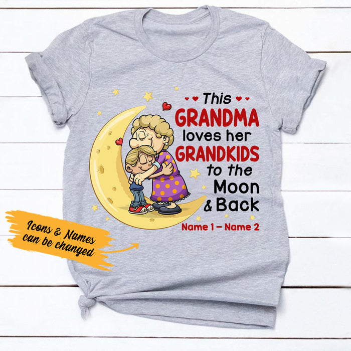 Personalized Grandma To The Moon T Shirt SB303 81O36 1