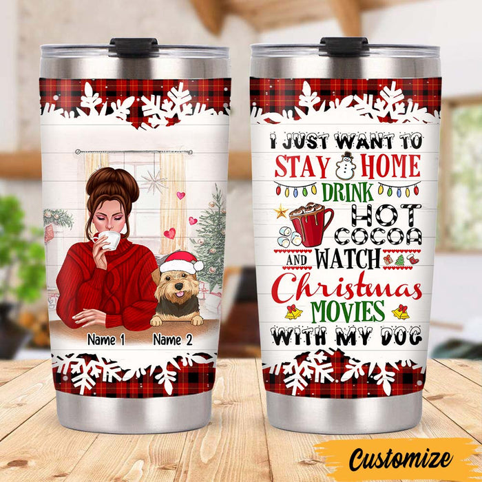 Personalized Dog Christmas Steel Tumbler OB14 30O47 1
