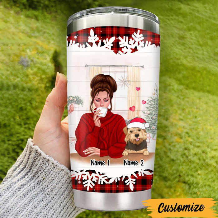 Personalized Dog Christmas Steel Tumbler OB14 30O47 1