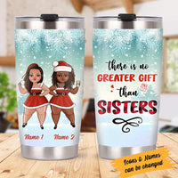 Personalized Friends No Greater Gift Than Sisters Christmas Steel Tumbler OB12 85O36 thumb 1
