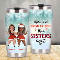 Personalized Friends No Greater Gift Than Sisters Christmas Steel Tumbler OB12 85O36 thumb 1