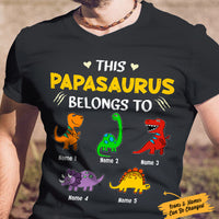 Personalized Grandpa Papasaurus Belongs T Shirt OB11 81O36 thumb 1