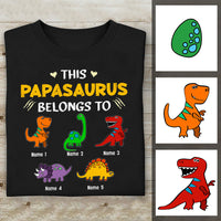 Personalized Grandpa Papasaurus Belongs T Shirt OB11 81O36 thumb 1