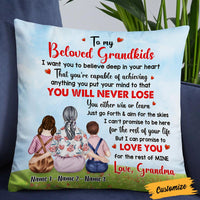 Personalized Grandma Loves Grandkids Pillow OB21 23O36 (Insert Included) thumb 1