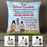 Personalized Grandma Loves Grandkids Pillow OB21 23O36 (Insert Included) thumb 1