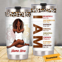 Personalized God I Am Steel Tumbler OB21 87O57 thumb 1