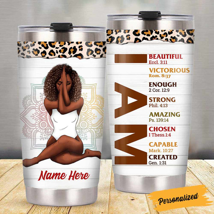 Personalized God I Am Steel Tumbler OB21 87O57 1