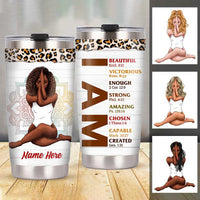 Personalized God I Am Steel Tumbler OB21 87O57 thumb 1