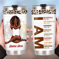 Personalized God I Am Steel Tumbler OB21 87O57 thumb 1