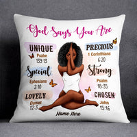 Personalized BWA God Says Pillow OB42 26O47 (Insert Included) thumb 1