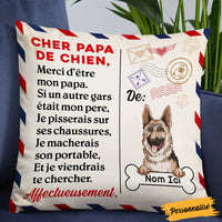 Personalized French Dog Dad Cher Papa De Chien Pillow OB71 23O36 (Insert Included) thumb 1
