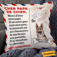 Personalized French Dog Dad Cher Papa De Chien Pillow OB71 23O36 (Insert Included) thumb 1