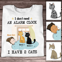 Personalized Cat Mom Dad T Shirt OB53 26O34 thumb 1