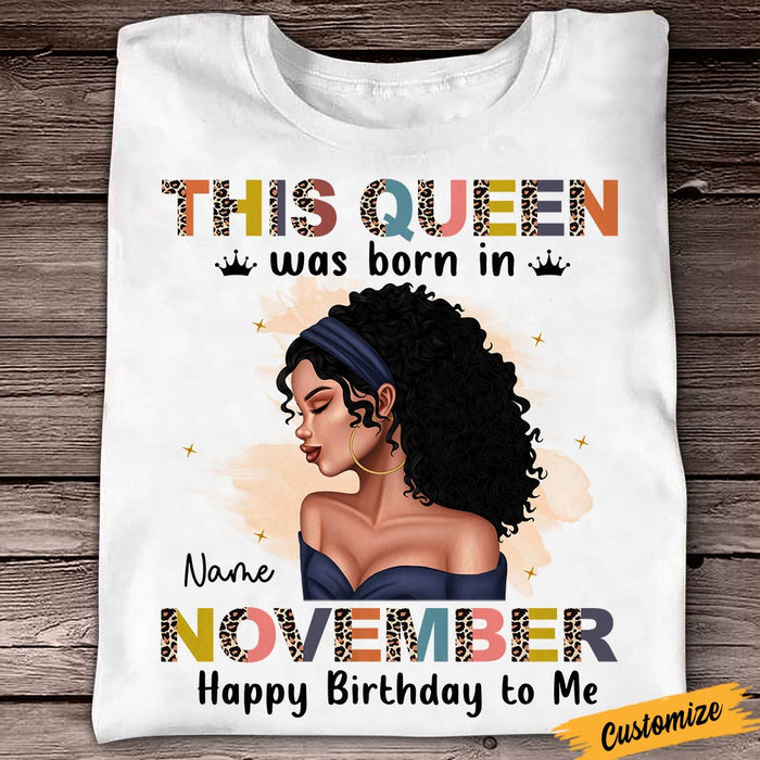 Personalized Queen Girl Happy Birthday T Shirt OB62 95O47 1