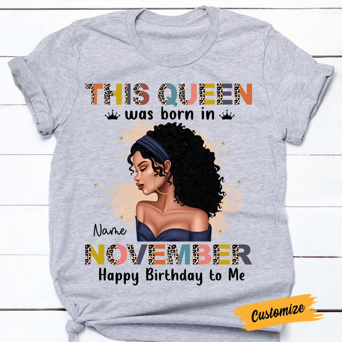 Personalized Queen Girl Happy Birthday T Shirt OB62 95O47 1