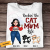 Personalized Cat Mom Life T Shirt OB61 30O58 thumb 1