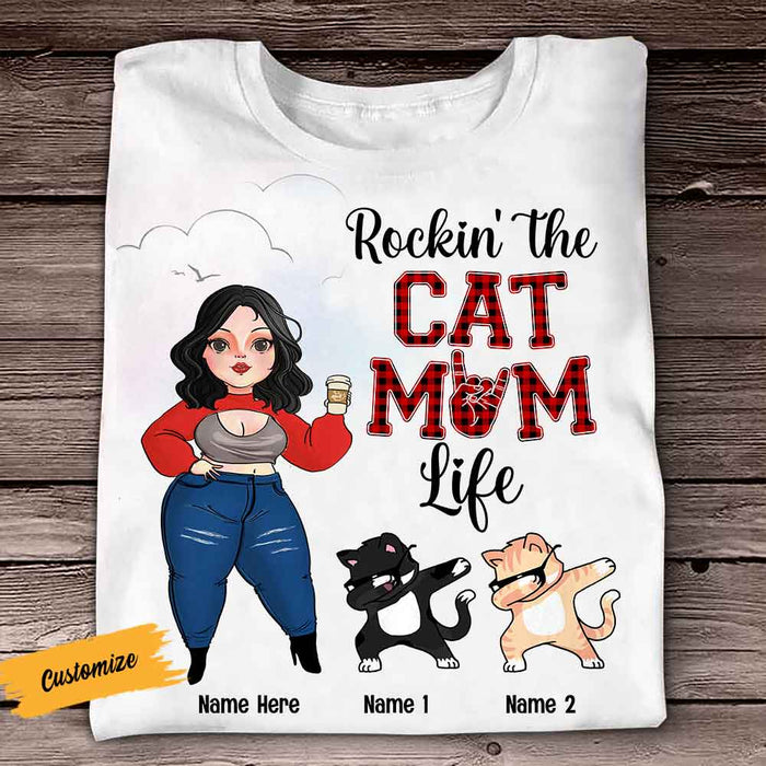 Personalized Cat Mom Life T Shirt OB61 30O58 1