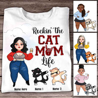 Personalized Cat Mom Life T Shirt OB61 30O58 thumb 1