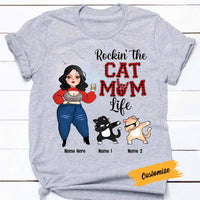 Personalized Cat Mom Life T Shirt OB61 30O58 thumb 1