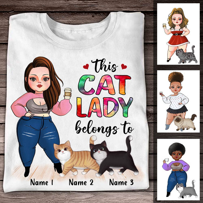 Personalized Cat Lady T Shirt OB71 30O47 1