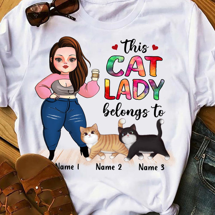 Personalized Cat Lady T Shirt OB71 30O47 1