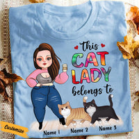 Personalized Cat Lady T Shirt OB71 30O47 thumb 1