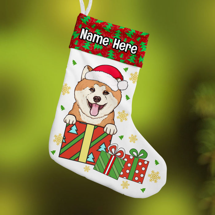 Personalized Christmas Dog Paw Stocking OB82 26O53 1