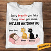 Personalized Cat Mom Dad I Will Be Watching T Shirt OB71 95O34 1
