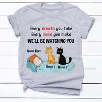 Personalized Cat Mom Dad I Will Be Watching T Shirt OB71 95O34 thumb 1