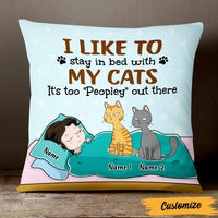 Personalized Cat Mom Dad Stay In Bed Pillow OB91 95O47 (Insert Included) thumb 1