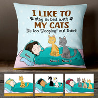 Personalized Cat Mom Dad Stay In Bed Pillow OB91 95O47 (Insert Included) thumb 1