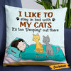 Personalized Cat Mom Dad Stay In Bed Pillow OB91 95O47 (Insert Included) 1