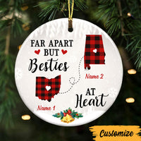 Personalized Long Distance Friends Sisters Circle Ornament OB84 30O47 thumb 1