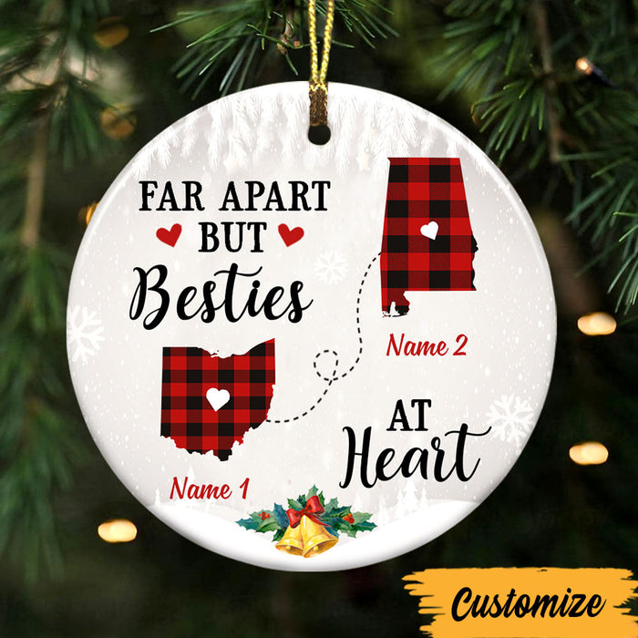 Personalized Long Distance Friends Sisters Circle Ornament OB84 30O47 1