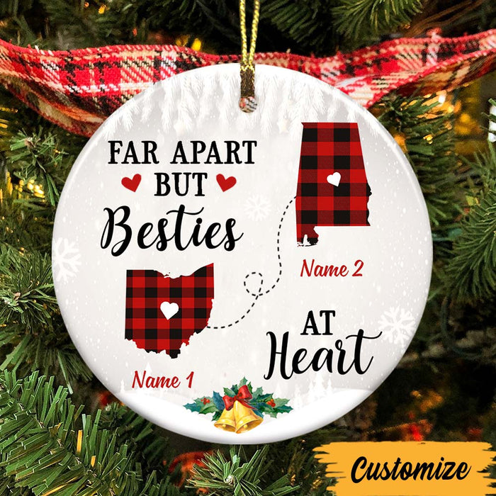 Personalized Long Distance Friends Sisters Circle Ornament OB84 30O47 1