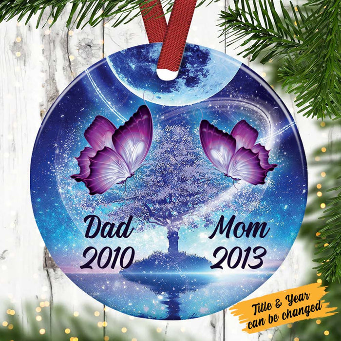 Personalized Butterfly Memo Circle Ornament OB81 87O36 1